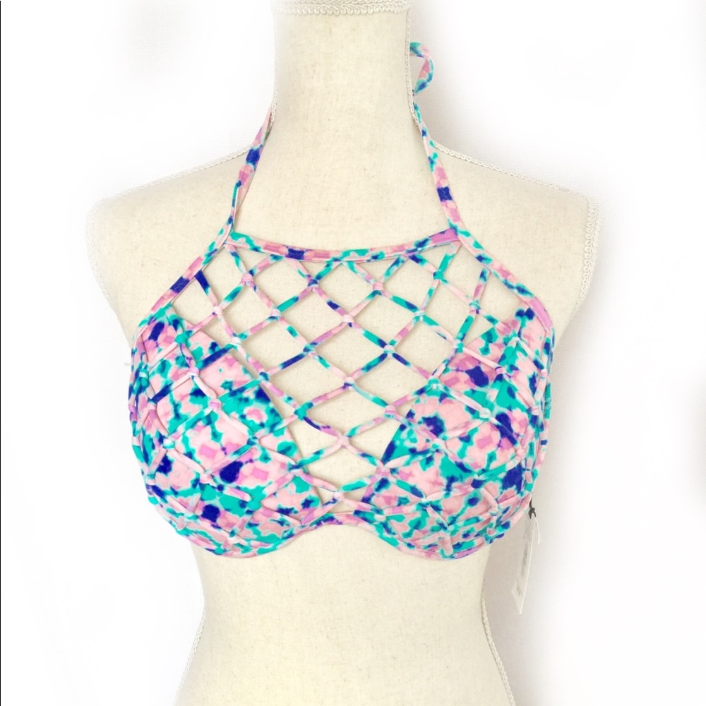 NWT Shade & Shore Women’s Padded Halter Bikini Top